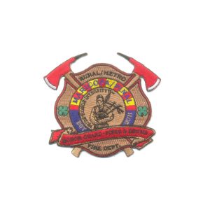 Firework Logo Patches Uniform Armband Iron On Embroidered Patch Fireman Police