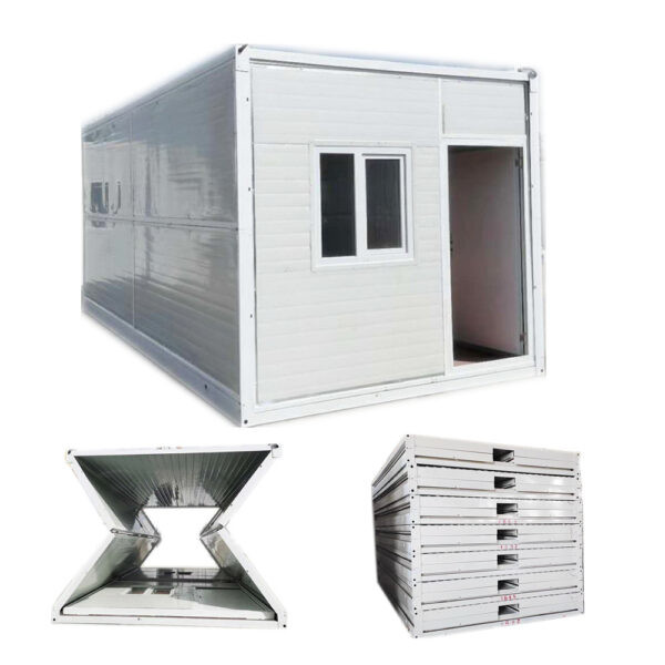 Buy Modular Fold up House Sandwich Panel Fireproof Foldable Expanding Cabin at wholesale prices