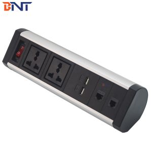 Conference Room Table Electrical Outlets With Double Universal Power Sockets