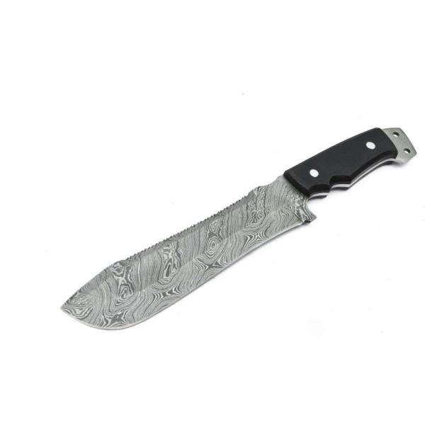 Buy Damascus Micarta Custom Hunting Knife Handmade Stainless Steel Machete 14in at wholesale prices