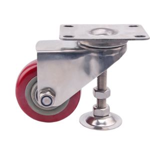 Zinc Plated 2inch 3inch Polyurethane Wheel Caster with Cups Mechanical
