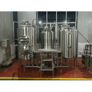 Customized 500 Litre Beer Brewing Equipment With Three Vessles Brewhouse