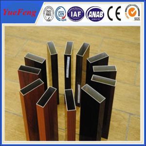 China Aluminium profile wood color , OEM design 6063 grade aluminium triangle tube allibaba com on sale
