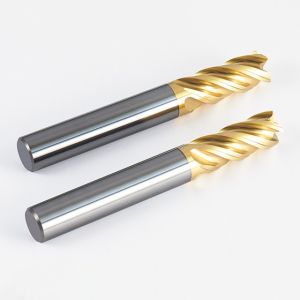 70HRC Tungsten Carbide End Mill with 35° Helix Angle and Alnovz3 Coating for