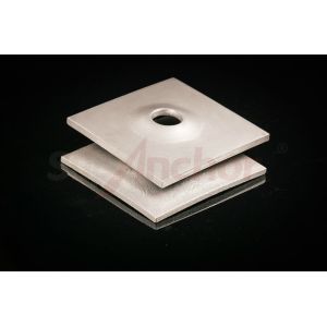 Quality 150x150mm R25 Thickness 8mm Bar Anchoring Square Plate for sale