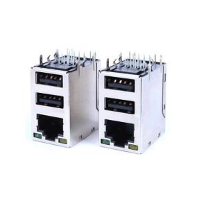 RJ45 Magnetic Jack Dual USB 2.0 Ethernet