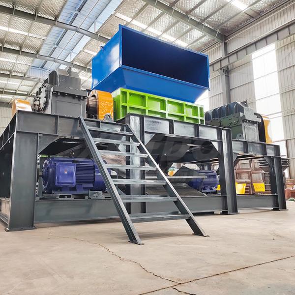 Double shaft shredder High Efficient Scrap Steel Metal Crusher Machine Shredder