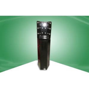 Black Hexagon Cardboard Dump Bins Plastic Hooks Retail Dump Bins