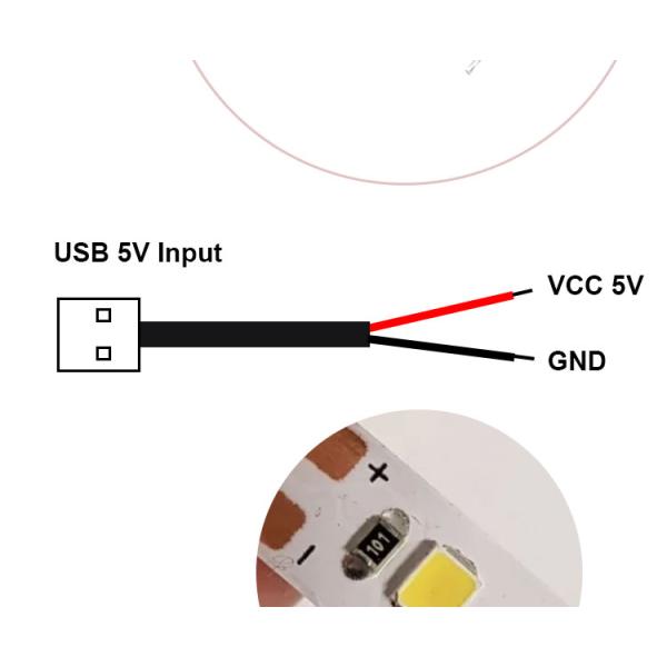 High Quality 5V USB 2.0 A Male to Open Stripped Bare 2pin Wires End Pigtail Cable for LED Light Strip Lamp