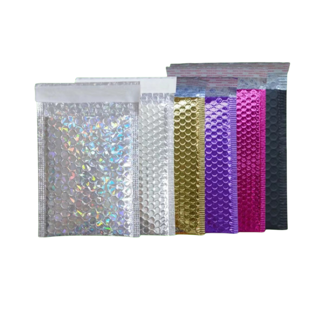 Quality Self Adhesive Bubble Mailing Bag Aluminized Metallic Bubble Mailers Orange for sale