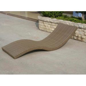 Hotel Park Strong Brown Sunlounger With Power Coated Aluminum Frame