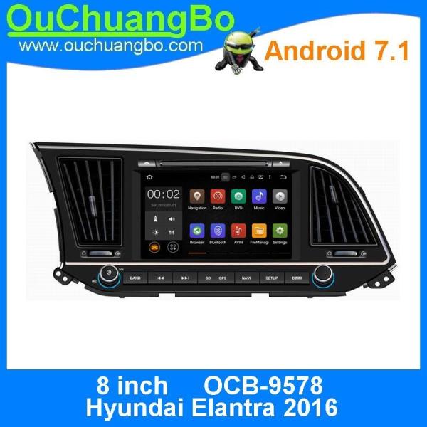 Buy Ouchuangbo 8" autoradio multimedia stereo android 7.1 for Hyundai Elantra 2016 with reverse camera Bluetooth Phone at wholesale prices