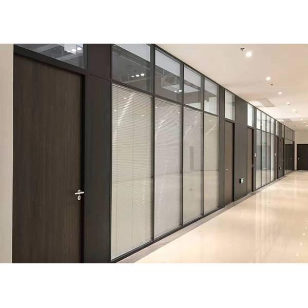 Acoustic Steel Solid Partition Wall Prefabricated Demountable Glass Office