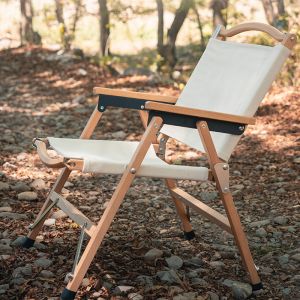 400 Lbs Portable Folding Camping Chair with Beech Frame