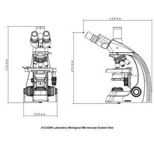 1000x Compound Optical Microscope A12.0205 Trinocular Led Light Source