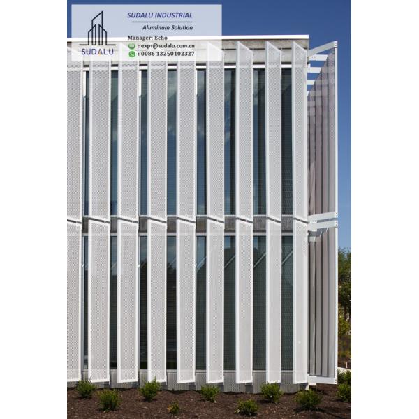 SUDALU PVDF OEM Design Aluminum Facade Cladding Panel for Outdoor Decoration Metal Perforated Panel