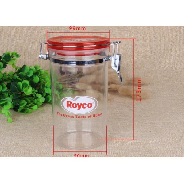 Buy Food Grade Airtight Canister Clear Plastic Cylinder For Storage Packaging at wholesale prices