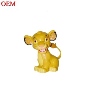 3D Cartoon Pop Lion Statue Animated Plastic Animal Model Toy