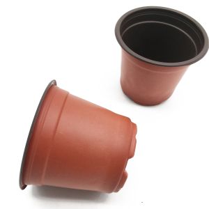 Sunflower gardening black plastic flower pot for nursery