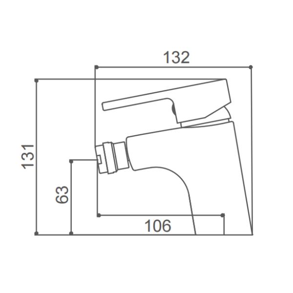 Polished Swivel Break Bidet Faucet Deck Mounted Corrosion Resistant