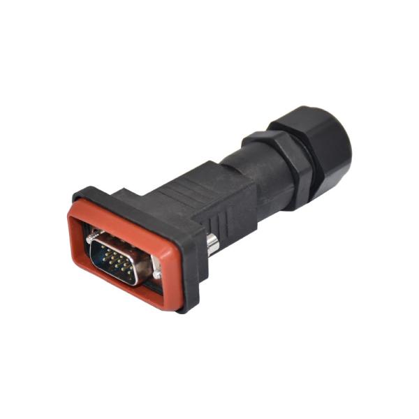 ROHS 15 Pin 1000VAC Waterproof D Sub Connector IP68 VGA