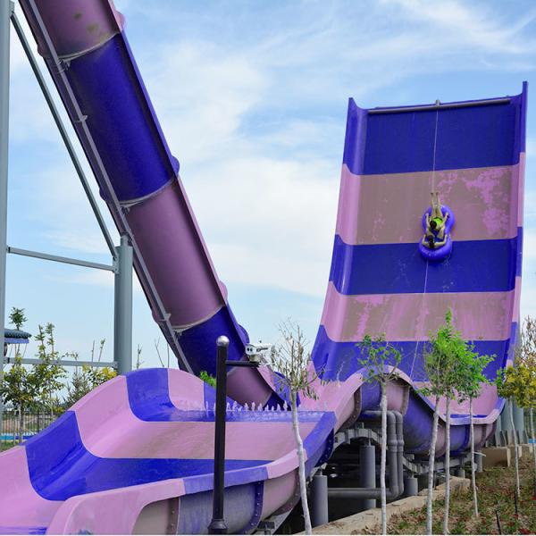 High Capacity Fiberglass Water Slide for Water Parks with 12 Months Warranty and