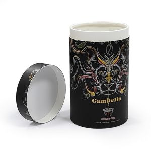 Custom Logo Round Cylindrical Canister Cardboard Cylinder Box For Cosmetic