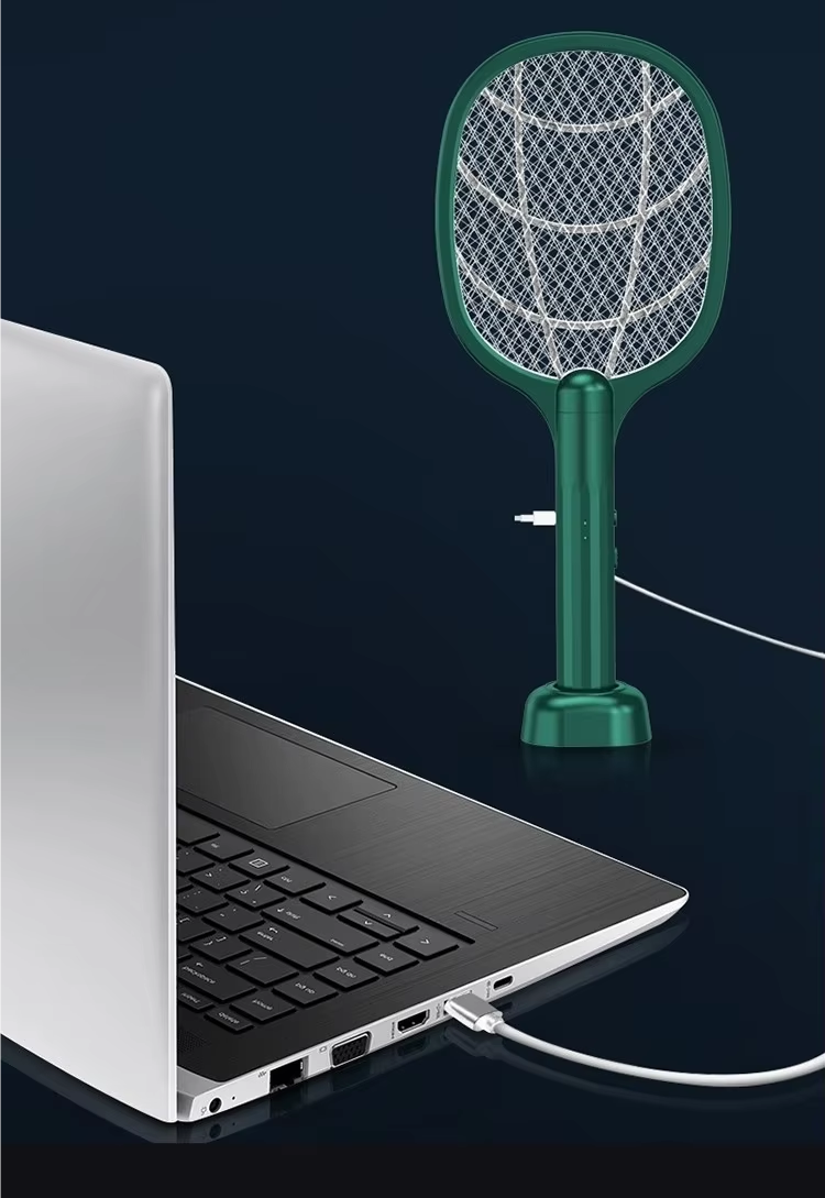 JZ Rechargeable Li Battery Safety Net 2 In 1 With A Base Mosquito Killer Lamp