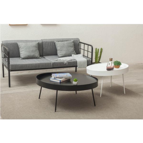 Wear Resistant 40cm Diameter Metal Coffee Table , Irregular Round Tea Table