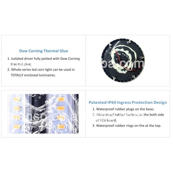 200w Metal Halide Lamp Replacement E40 Led Corn Light 45w PF >0.9