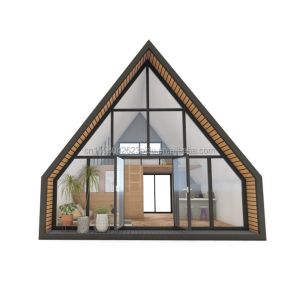 Quality Main Structure Galvanized Steel Square Tubes Modern Triangle Outdoor House Designed with Sandwich Panel Material for Shop for sale