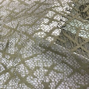 Customized Gold Chantilly African Nigerian Lace Fabric 150cm For Women Frock