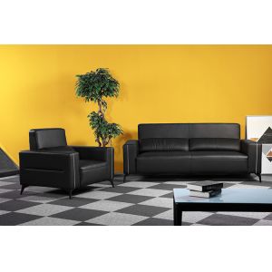 Living Room Office Reception Sofa , Commercial L Shaped Sectional Couch
