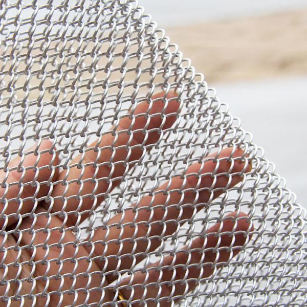 High Strength Ceiling Design Curtain , Lightweight Flexible Wire Mesh Curtain