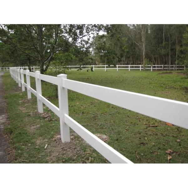 Pvc Horse Paddock Welded Wire Mesh Fence 3 Rails Ranch White Vinyl