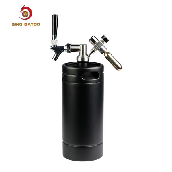 Buy Matte Black 3.8l Ss304 Pressurized Mini Keg Dipenser Kit at wholesale prices