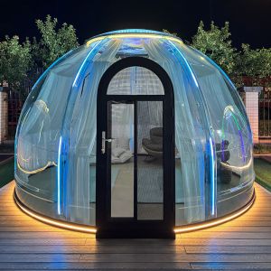 China Full House Starry Bubble House With Transparent Pc Sun Room Bubble Dome House on sale