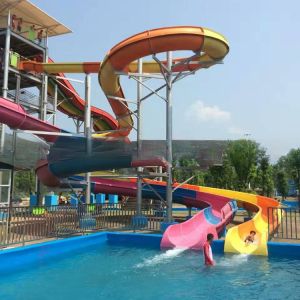 Water Park Games Aqua Amusement Equipment Facilities Fiberglass Spiral Slides