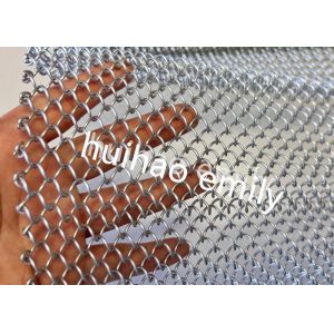 China 8x8mm Aperture Aluminum Metal Coil Mesh As Space Divider Curtain on sale