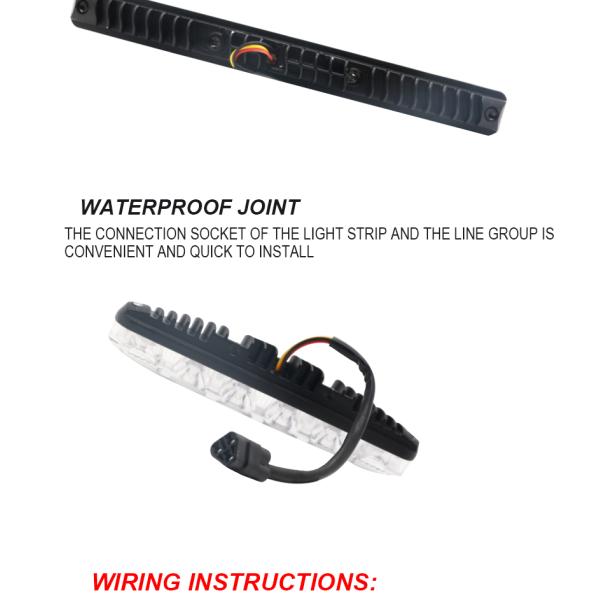 Aluminium Automobile Drl Car Headlight Led Tube Strip Two Color With ABS Lens