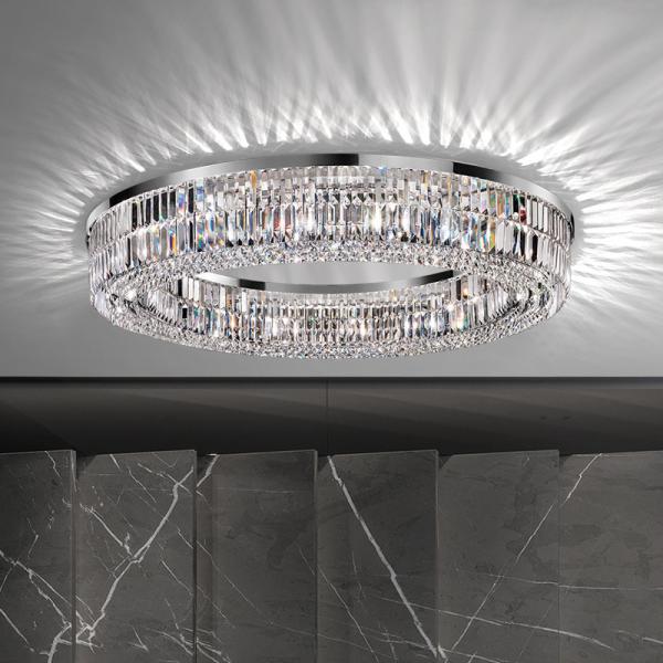 Buy Modern Living Room Foyer Sitting room Chandeliers Round Chrome Sliver Ceiling lights(WH-CA-57) at wholesale prices