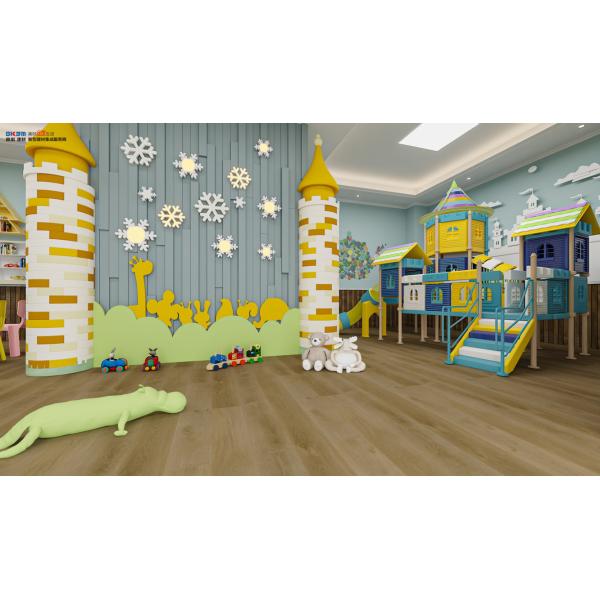 Soundproof Eco Friendly SPC Flooring Fire Retardant 5.5mm GKBM LS-W028