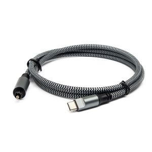 Black Textured Shell Toslink Digital Audio Cable With Type-C male And Gold