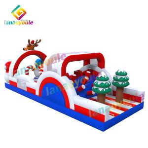Giant Christmas Inflatable Obstcle Course Bouncer Combo Jumping Castle Bouncer