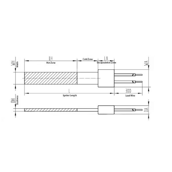 Quick Heating Silicon Nitride Ceramic Heating Element Electric Ceramic Heater for Refractory Applications Ceramic Rods