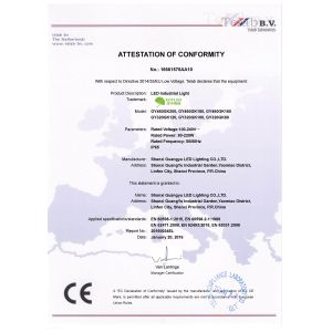 Shanxi Guangyu Led Lighting Co.,Ltd. Certifications