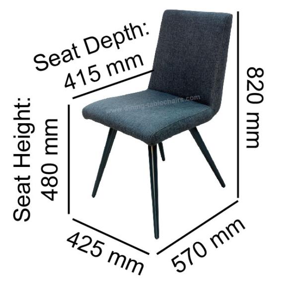 Fabric Upholstered Dining Chair Livingroom Chair Leisure Chair