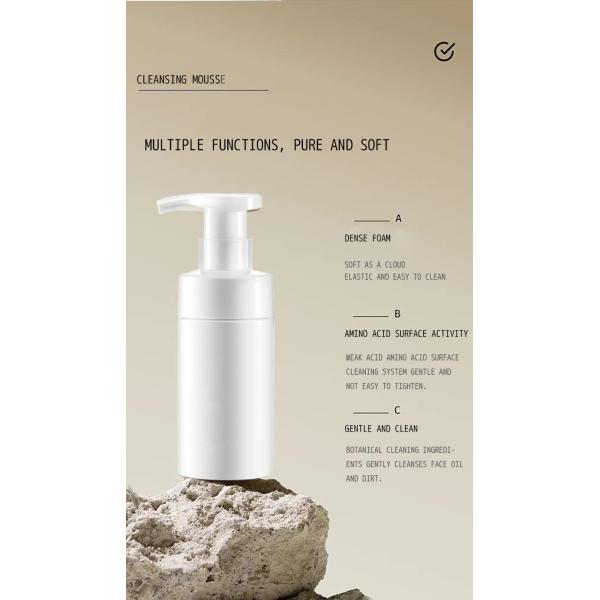 Private Label Organic Herbal Face Cleanser Wash Gel Facial Mousse Foam Cleanser Premium Body Skincare