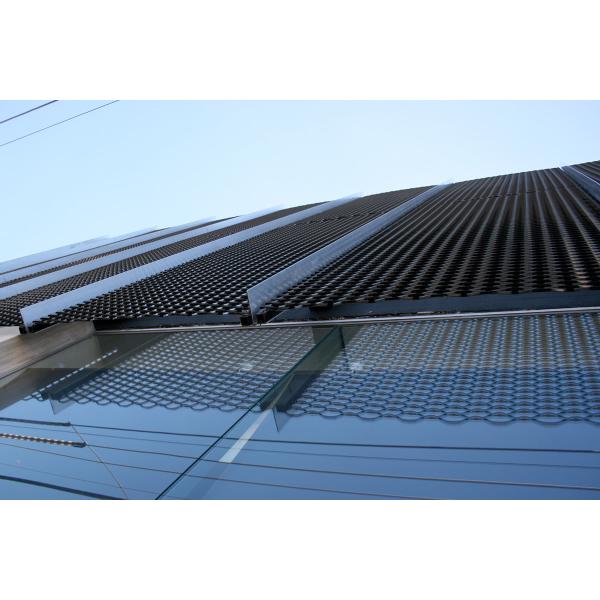 Aluminum Expanded Metal Screen Mesh Curtain Wall Galvanized Building Design