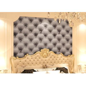 3D Effect European Style Black and White Leather Pattern Wallpaper